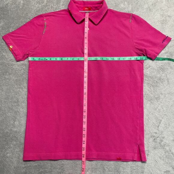 Altea Polo Shirt Mens Large Pink Embroidered Beaded Decorative Smart Casual - Picture 16 of 16